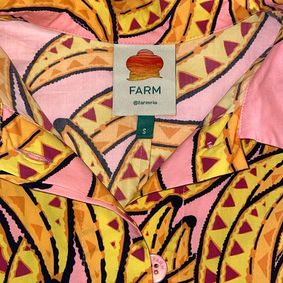 FARM Rio Pink Dress with Yellow Sunburst Print - Picture 2 of 13